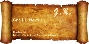 Grill Martin névjegykártya